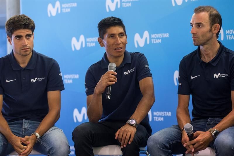 Movistar hace oficial el tridente Quintana, Landa y Valverde para el Tour