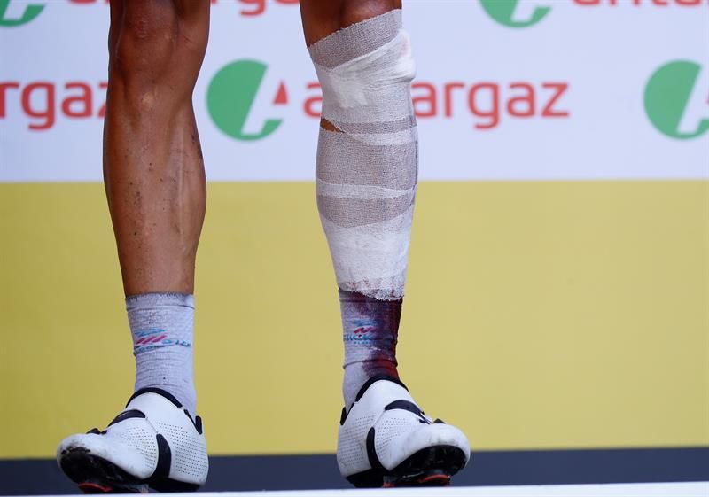 Gilbert, "feliz" con su fractura de rótula al abandonar el Tour