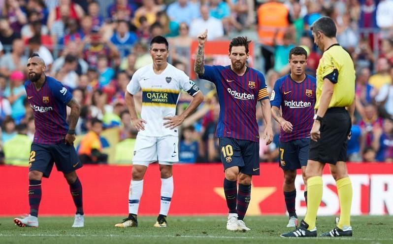 Malcom, Messi y Rafinha ponen los goles en la fiesta del Gamper