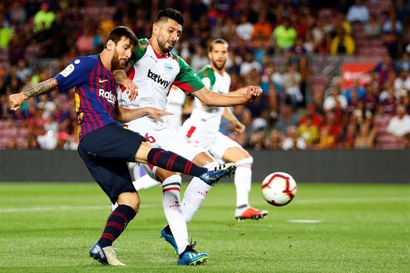 Empate sin goles entre Barcelona y Alavés tras el primer tiempo