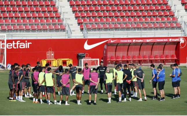 Novedades en el entrenamiento matinal del Sevilla