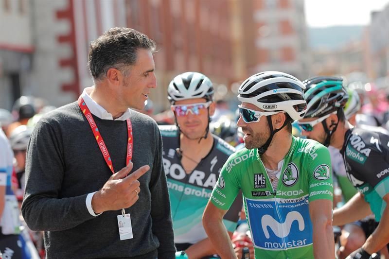 Valverde: "Estoy muy bien y ha sido una putada no conocer la subida"