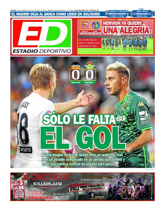 La portada de ESTADIO Deportivo