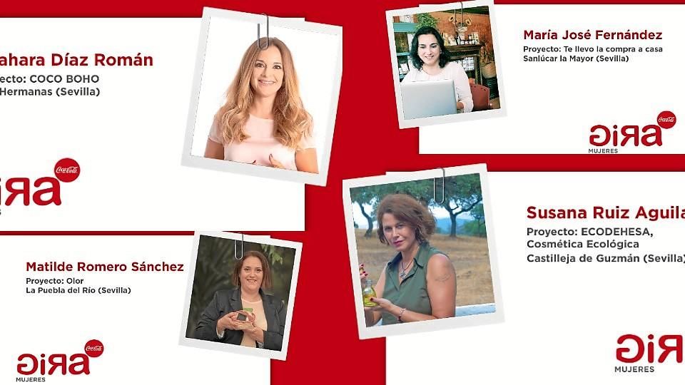 Cuatro sevillanas, finalistas de la segunda edición del programa de emprendimiento gira mujeres de Coca-Cola