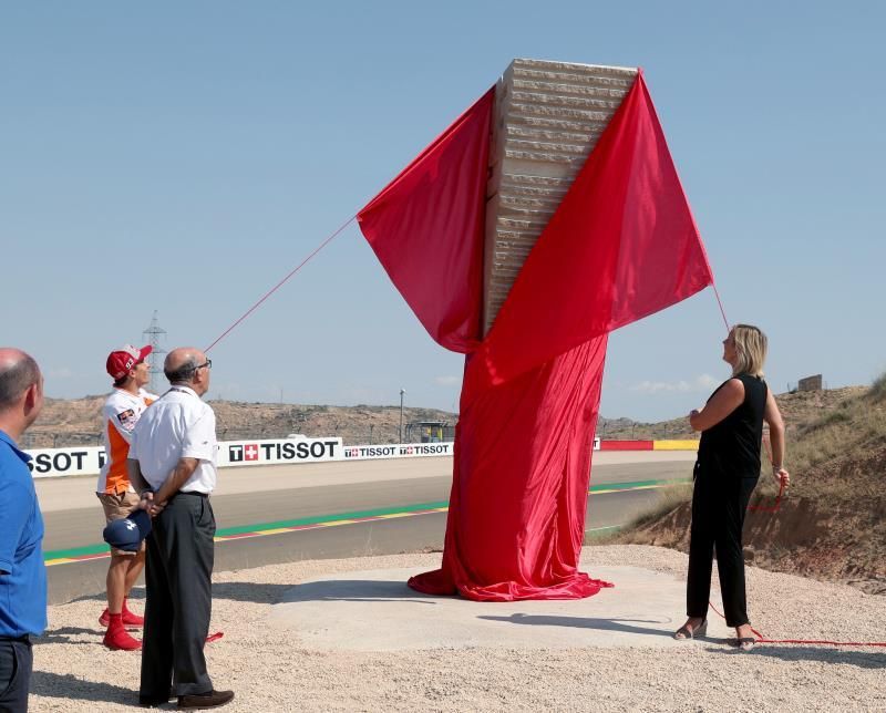 Márquez inaugura "la primera curva" de su trayectoria deportiva en Aragón