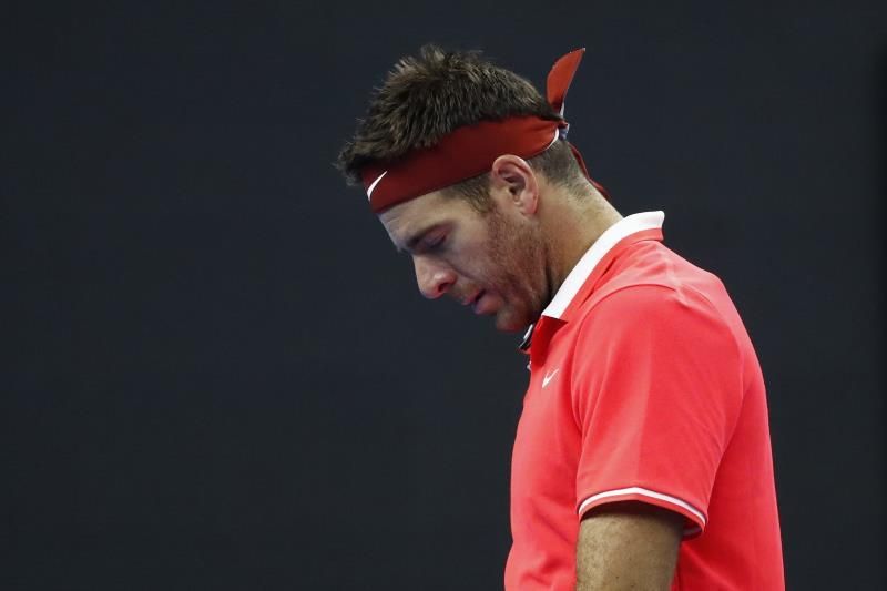 Del Potro se retira en los octavos de Shanghái tras un golpe en la rodilla
