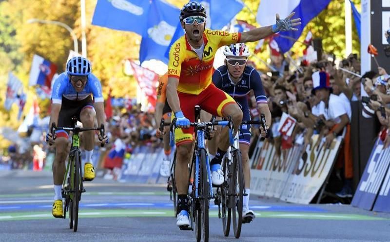 Valverde estrena bicicleta de campeón mundial el sábado en Lombardía
