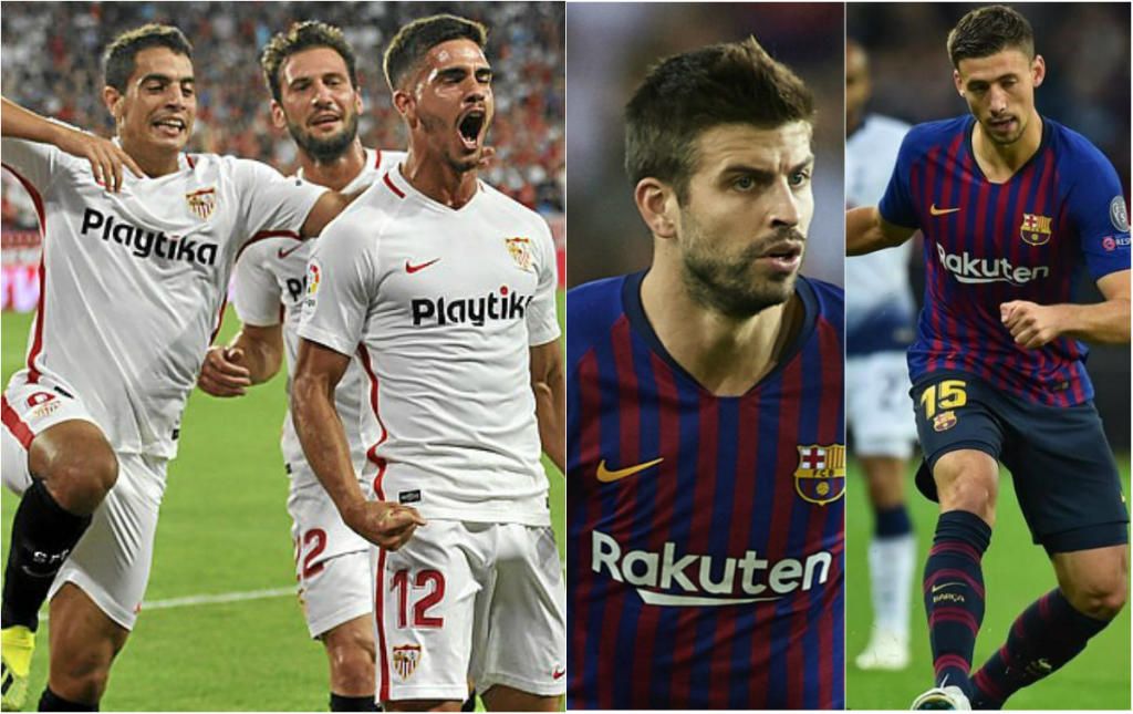 Un Sevilla goleador examinará al dúo Piqué-Lenglet