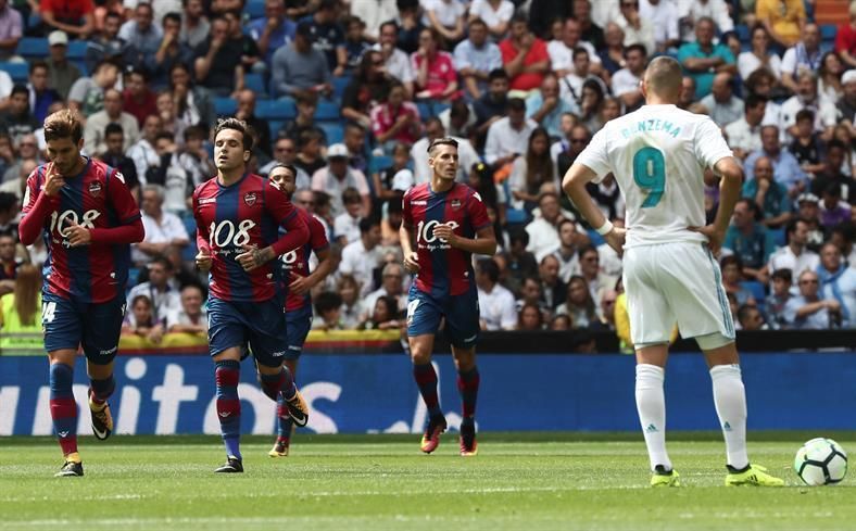Ningún futbolista de la plantilla del Levante ganó en el Santiago Bernabéu