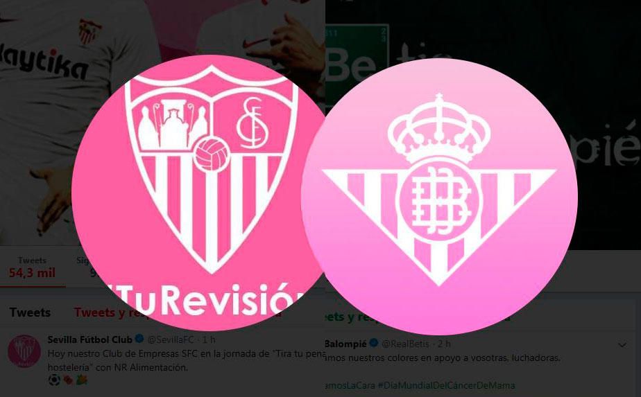 Sevilla y Betis se tiñen de rosa en el Día Mundial contra el Cáncer de Mama