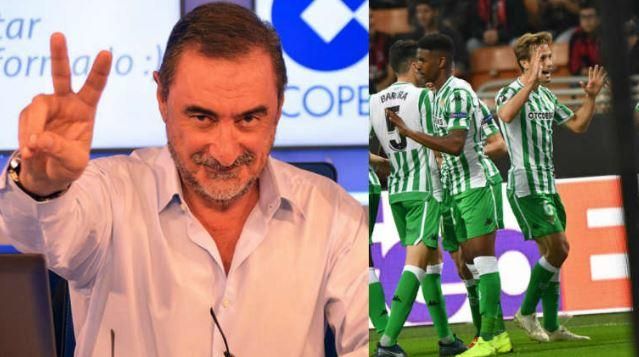 Herrera la lía en Cope: "Europa, conmovida con el recital de fútbol del Betis en San Siro"