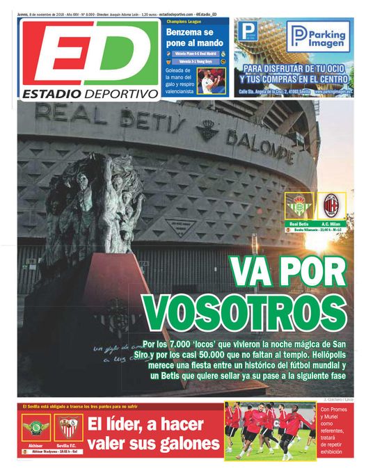 La portada de ESTADIO