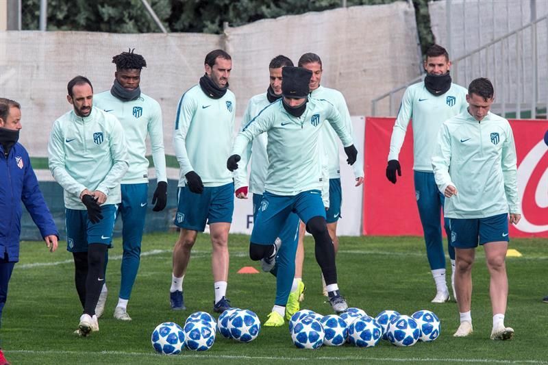 Entrenamiento en el gimnasio del Wanda a dos días de recibir al Athletic