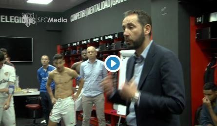 La charla de Machín tras la victoria sobre el Espanyol