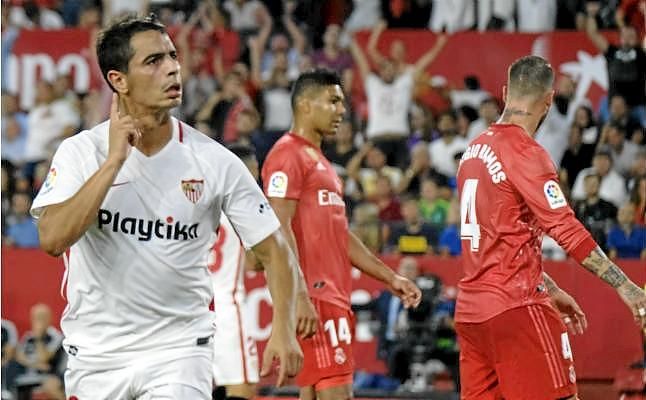 El Sevilla, en la primera parte y a la contra