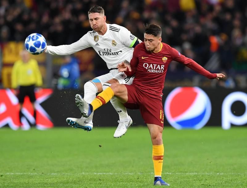 El Madrid se va al descanso con un sufrido 0-0 en Roma