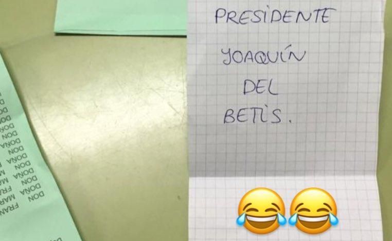 Votan a Joaquín para presidente... ¡De la Junta!