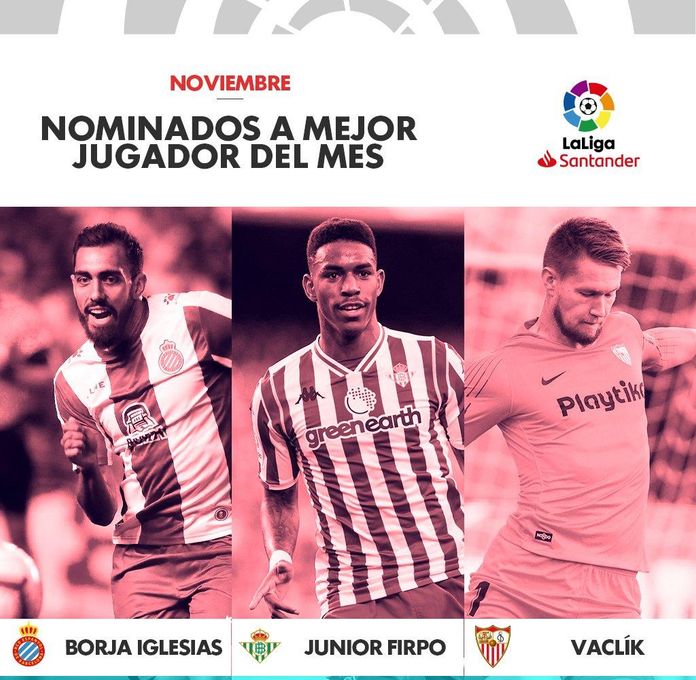 Vaclik y Junior compiten por ser jugador del mes en LaLiga
