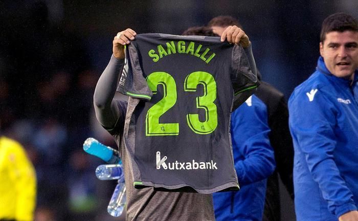 La Real Sociedad anuncia que Sangalli "ya está más cerca de reaparecer"