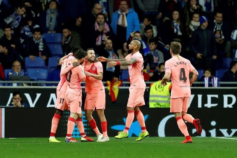 0-3. Messi, Dembélé y Luis Suárez golean al Espanyol en la primera parte