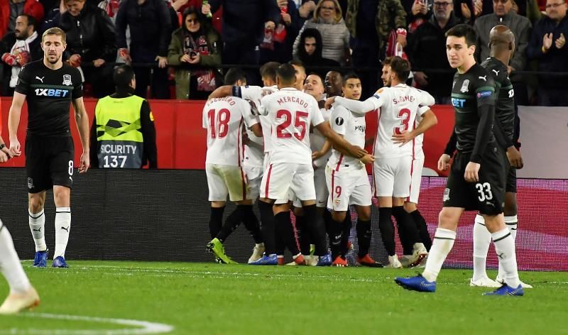 3-0. Sevilla pasa como líder con doblete de Ben Yedder y el Krasnodar es segundo