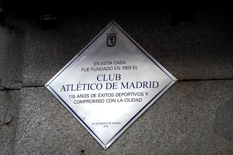 Una placa rememora el nacimiento del Atlético de Madrid en 1903