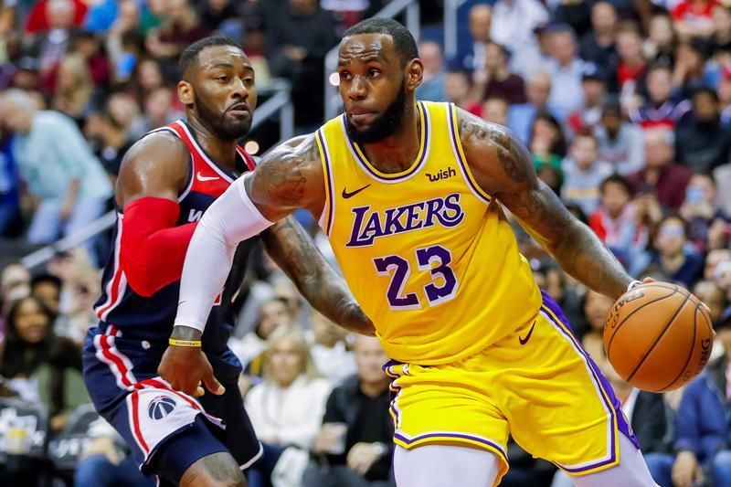 128-110. Wall con 40 puntos destroza a James y los Wizards ganan a los Lakers