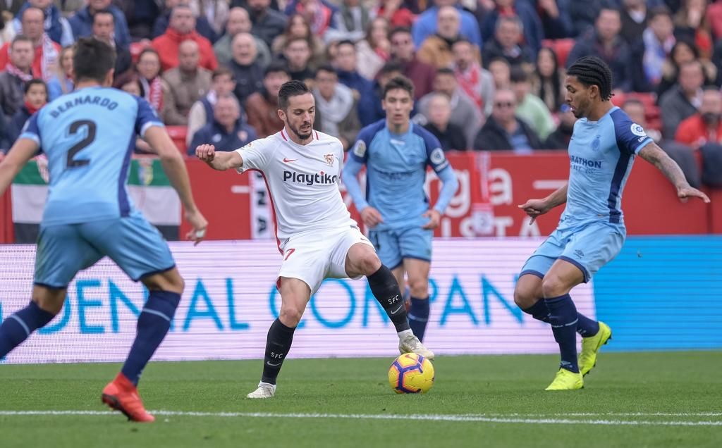 Sarabia y Banega, bajas para Butarque