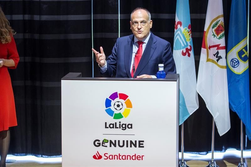Tebas cree que fútbol puede "exigir" al Estado medidas que ayuden al sector