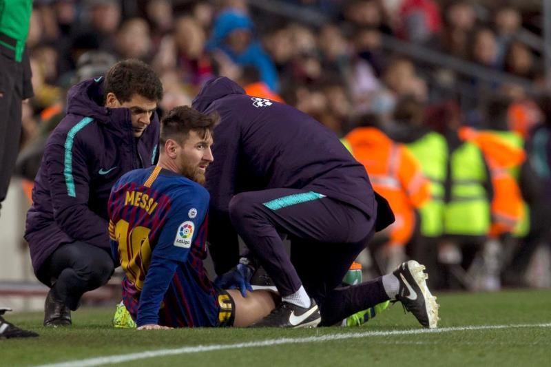 Las molestias en el muslo derecho de Messi no parecen graves