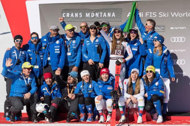 La italiana Goggia gana el accidentado descenso de Crans-Montana