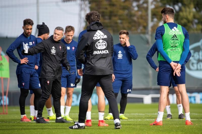 Escribá dirige su primer entrenamiento como técnico del Celta