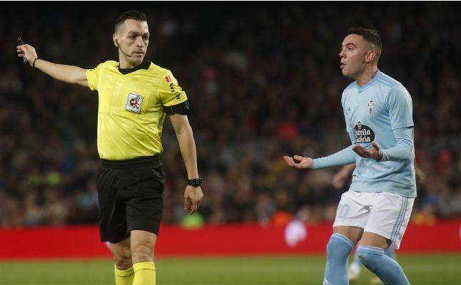 Aspas salta al césped y apura su recuperación para reaparecer ante el Betis