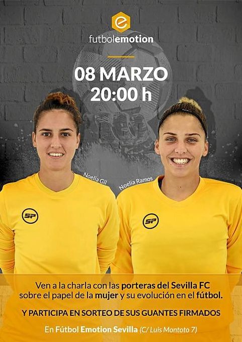 Futbol Emotion apoya el día de la mujer con Noelia Gil y Noelia Ramos en Sevilla