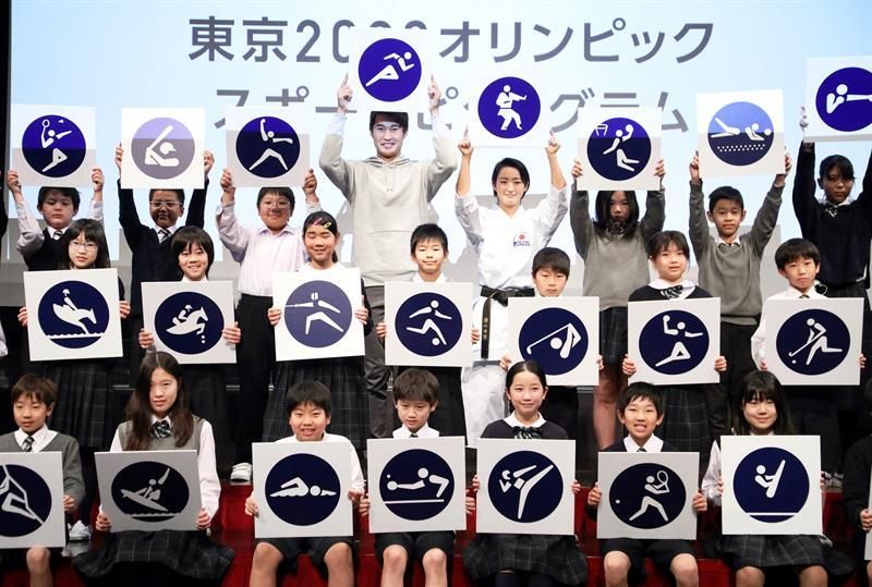 Tokio 2020 revela sus pictogramas deportivos, legado de la competición del 64