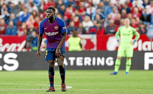 Umtiti, tras su vuelta, admite que "no han sido tiempos felices"