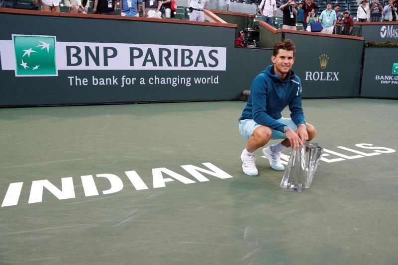 Thiem escala al cuarto puesto de la ATP tras ganar Indian Wells ante Federer