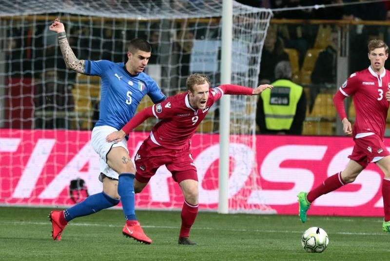 6-0. Italia golea a Liechtenstein al ritmo de Kean y Quagliarella