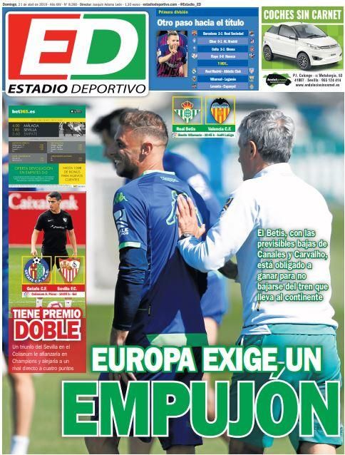 La portada de ESTADIO Deportivo