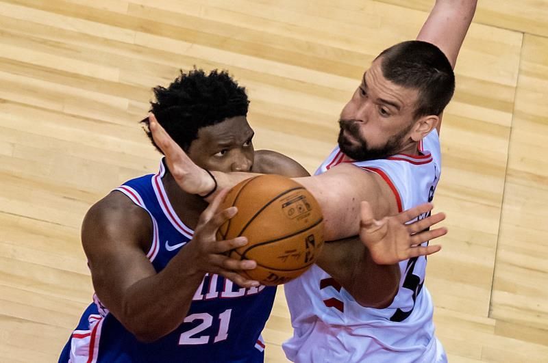 116-95. Embiid impone su poder y Sixers toman ventaja ante los Raptors