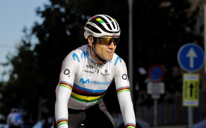 Alejando Valverde se perderá el Giro por molestias tras su caída de Lieja