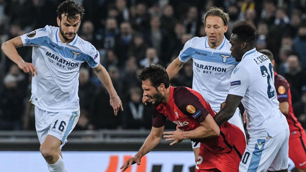 A la Lazio le sale caro su partido de ida contra el Sevilla