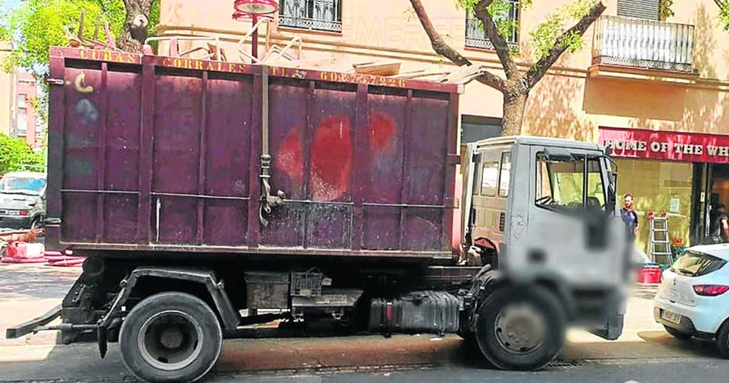 Interceptan un camión por transporte de chatarra