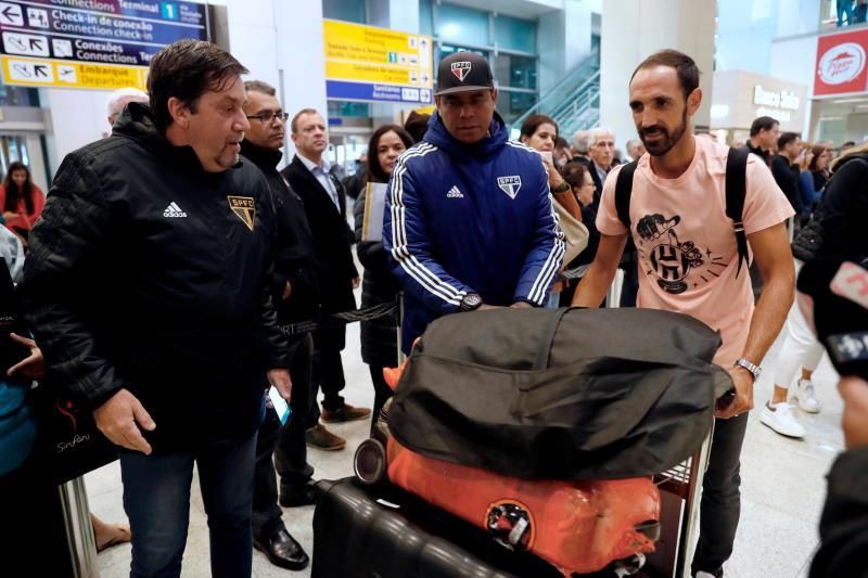 Juanfran llega feliz a Brasil: "Sao Paulo es el mejor junto con el Atleti"