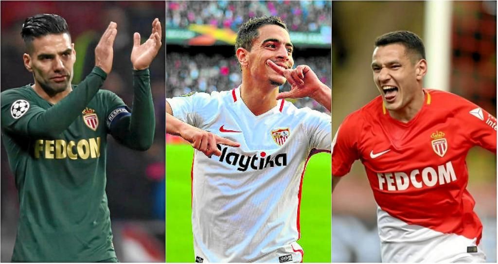 Mónaco y Sevilla: Falcao, Ben Yedder y Rony Lopes