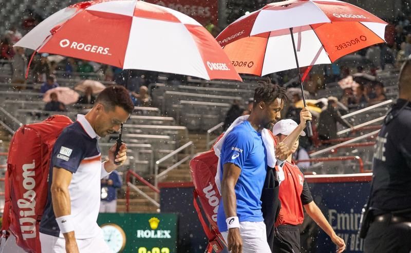 Suspendido el partido en Montreal entre Monfils y Bautista por la lluvia