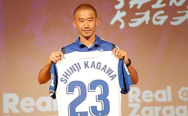 Kagawa rompe barreras en su presentación en el Real Zaragoza