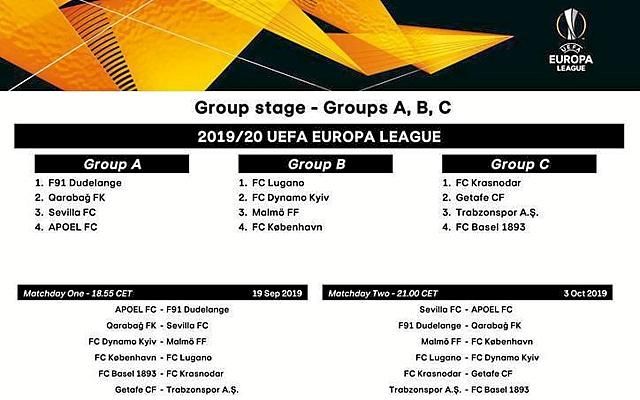 El Sevilla empezará y acabará fuera la fase de grupos