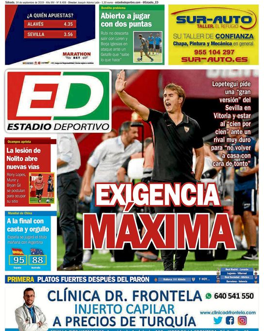 La portada de ESTADIO Deportivo