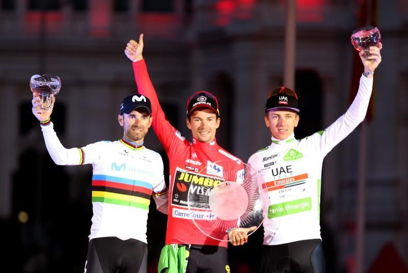 Valverde:"Estoy alucinado con el segundo puesto de la Vuelta"
